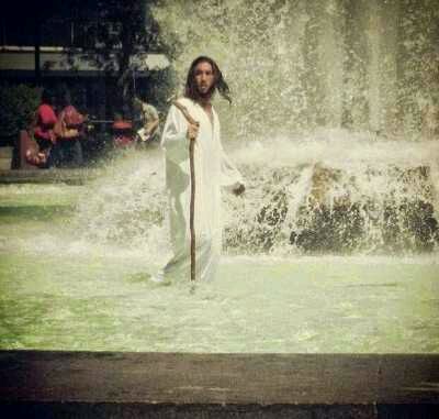 Jesus Arrested For Walking On Water in
US (Photos)