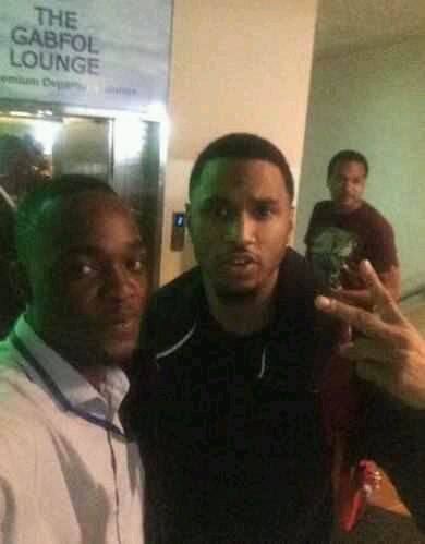 Trey Songz lands in Lagos for Rhythm Unplugged concert tomorrow (photo)